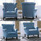 Festival Depot 1 Piece Indoor Modern Fabric Furniture Accent Arm Chair Single Sofa for Living Room Bedroom with Hand-Crafted Button Tufting Details and Thick Cushions,29.3" x 28.7" x 39.6"