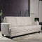 Festival Depot 1 Piece Indoor Modern Fabric Furniture Rivet Edge Armrest 3-Seat Sofa Couch for Living Room Bedroom with Comfortable Seat, 74.8" x 31.5" x 30.7"
