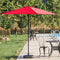 Festival Depot 9Ft Round Patio Umbrella Outdoor Market Table Umbrella with Hand Crank Open System Without Base or Stand for Deck Porch Pool Balcony