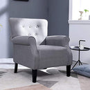 Festival Depot 1 Piece Indoor Modern Fabric Furniture Accent Arm Chair Single Sofa for Living Room Bedroom with Comfortable Seat