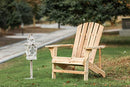 Rustic Natural Finish Wooden Adirondack Chair for Outdoor Seating Comfort