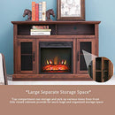 Festival Depot 43" Wide TV Stand with Electric Fireplace Console for TVs up to 55",for Living Room (43inch Espresso)