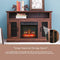 Festival Depot 43" Wide TV Stand with Electric Fireplace Console for TVs up to 55",for Living Room (43inch Espresso)
