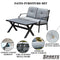 Festival Depot 2 pc Conversation Set Outdoor Patio Loveseat with Seat and Back Thick Cushions and Coffee Table Metal Furniture for Garden Bistro