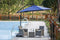 Festival Depot Outdoor Patio Umbrella Offset Cantilever Hanging Sun Umbrella with Hand Crank and Water Base/Stand for Pool Porch Deck Market Lawn