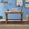 Festival Depot 47.5" Writing Computer Desk Large Home Office Desk in Industrial Style with Pull-Out Keyboard Tray Black Metal and Wood Appearance Laptop Table for Game Study