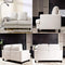 Festival Depot 1 Piece Indoor Modern Fabric Furniture Accent Arm Sofa Loveseat for Living Room Bedroom with Thick Cushion and Deep Seat, 52.7" x 31.5" x 35"
