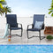 Festival Depot Outdoor Dining Chairs Set of Patio Armchairs with Textilene Fabric and High Back All Weather Metal Furniture for Backyard Deck Garden