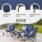 Festival Depot 4 pc Conversation Set Patio Outdoor ArmChairs Loveseat Set with Coffee Table Fabric Metal Frame Furniture Garden Bistro Seating Thick Soft Cushions
