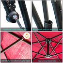 Festival Depot Outdoor Patio Umbrella Offset Cantilever Hanging Sun Umbrella with Hand Crank and Water Base/Stand for Pool Porch Deck Market Lawn
