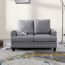 Festival Depot 1 Piece Indoor Modern Fabric Furniture Accent Arm Sofa Loveseat for Living Room Bedroom with Thick Cushion and Deep Seat, 52.7" x 31.5" x 35"