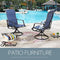 Festival Depot 2 Pcs Bistro Outdoor Patio Dining 360¡Swivel Chairs Furniture Armrest Chairs for Deck Garden Pool