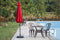 Festival Depot 9Ft Round Patio Umbrella Outdoor Market Table Umbrella with Hand Crank Open System Without Base or Stand for Deck Porch Pool Balcony