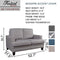 Festival Depot 1 Piece Indoor Modern Fabric Furniture Accent Arm Sofa Loveseat for Living Room Bedroom with Thick Cushion and Deep Seat, 52.7" x 31.5" x 35"