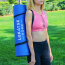 LOKATSE HOME Yoga Mat Thick,Non Slip Men Women Exercise Mat for Home Floor Gym of Workout with Carry Strip 72x24.4x2/5Inches (Blue)