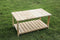 Festival Depot 37.5" Patio Coffee Table Wooden Table with Storage Shelf Outdoor Furniture for Lawn Deck, Natural Finish