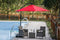 Festival Depot Outdoor Patio Umbrella Offset Cantilever Hanging Sun Umbrella with Hand Crank and Water Base/Stand for Pool Porch Deck Market Lawn