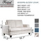 Festival Depot 1 Piece Indoor Modern Fabric Furniture Accent Arm Sofa Loveseat for Living Room Bedroom with Thick Cushion and Deep Seat, 52.7" x 31.5" x 35"