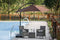 Festival Depot Outdoor Patio Umbrella Offset Cantilever Hanging Sun Umbrella with Hand Crank and Water Base/Stand for Pool Porch Deck Market Lawn