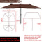 Festival Depot 14.7 ft Patio Umbrella Outdoor Large Twin Umbrella Double-Sided Ventilation Sun Canopy Market Umbrella with Aluminum Pole Handle Crank Without Base for Garden, Poolside, Deck