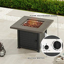 Festival Depot Outdoor Propane Fire Pit Table Gas Fire Auto-Ignition 50,000 BTU Fire Pit with Metal Top Cover Lava Rock for Patio Courtyard Balcony CSA Certification, Bronze