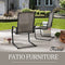 Festival Depot Outdoor Dining Chairs Set of Patio Armchairs with Textilene Fabric and High Back All Weather Metal Furniture for Backyard Deck Garden