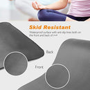 LOKATSE HOME Yoga Mat Thick,Non Slip Men Women Exercise Mat for Home Floor Gym of Workout with Carry Strip 72x24.4x2/5Inches (Gray)