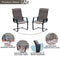 Festival Depot Outdoor Dining Chairs Set of Patio Armchairs with Textilene Fabric and High Back All Weather Metal Furniture for Backyard Deck Garden