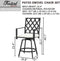 Sports Festival Outdoor Swivel Bar Stools Chair Set of All-Weather Patio Dining Furniture with High Hollowed-Out Chair Back, Metal Frame and Removable Beige Cushions for Deck Lawn Garden Backyard