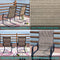 Festival Depot Outdoor Dining Chairs Set of Patio Armchairs with Textilene Fabric and High Back All Weather Metal Furniture for Backyard Deck Garden