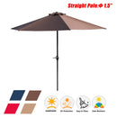 Festival Depot 9Ft Round Patio Umbrella Outdoor Market Table Umbrella with Hand Crank Open System Without Base or Stand for Deck Porch Pool Balcony