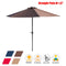 Festival Depot 9Ft Round Patio Umbrella Outdoor Market Table Umbrella with Hand Crank Open System Without Base or Stand for Deck Porch Pool Balcony