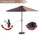 Festival Depot 9Ft Round Patio Umbrella Outdoor Market Table Umbrella with Hand Crank Open System Without Base or Stand for Deck Porch Pool Balcony