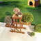 Festival Depot 3-Tier Outdoor Wooden Plant Stand Flower Pot Holder Shelf Indoor Plant Display Rack for Patio Deck Lawn