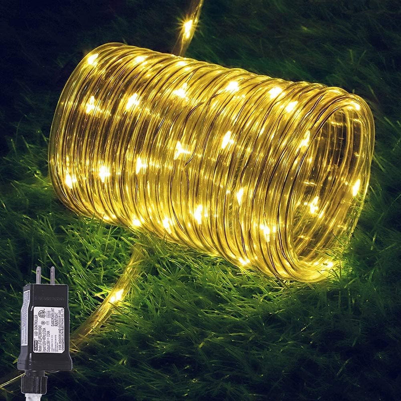 4 Set of Christmas Decorations Lights-80 Ft 240 Blue LED String Lights-240 LED Multicolor String Lights-100 LED Outdoor Rope String Lights-14 LED Santa Claus Stake Lights