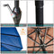 Festival Depot 9Ft Round Patio Umbrella Outdoor Market Table Umbrella with Hand Crank Open System Without Base or Stand for Deck Porch Pool Balcony