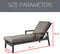 1 Pcs Patio Chaise Lounge Wicker Woven Metal Reclining Chair with Adjustable Back and Thick Cushions Outdoor Furniture for Garden Poolside Backyard, Dark Grey