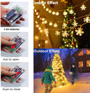 4 Set of Christmas Decorations Lights-66 Ft 200 LED Purple String Lights-300 LED Net Lights-20 Ft 40 LED Snowflake String Lights-14 LED Santa Claus Stake Lights