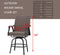 Festival Depot 2 Pcs Patio Bar Height Stools Rattan Wicker High Back 360° Swivel Chairs Patio Dining Chairs All-Weather Metal Outdoor Furniture with Soft Seat Cushion for Bistro Lawn Garden Pool
