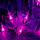 4 Set Halloween Decorative Light-20 LED Skeletons Lights-20 LED 10 Ft Eyeball Lights-70 LED 23Ft Purple Bat-20 Inch 40 LED Purple Willow Tree