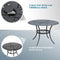 Festival Depot 5 Piece Patio Dining Set Metal Chairs with Seat Cushions and Round Iron Table with Umbrella Hole All Weather Outdoor Furniture for Bistro Deck Garden
