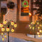4 Set of Christmas Decorations Lights-80 Ft 240 Blue LED String Lights-240 LED Multicolor String Lights-100 LED Outdoor Rope String Lights-14 LED Santa Claus Stake Lights