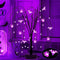 4 Set Halloween Decorative Light-20 LED Skeletons Lights-20 LED 10 Ft Eyeball Lights-70 LED 23Ft Purple Bat-20 Inch 40 LED Purple Willow Tree