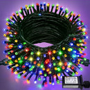 4 Set of Christmas Decorations Lights-80 Ft 240 Blue LED String Lights-240 LED Multicolor String Lights-100 LED Outdoor Rope String Lights-14 LED Santa Claus Stake Lights