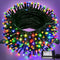 4 Set of Christmas Decorations Lights-80 Ft 240 Blue LED String Lights-240 LED Multicolor String Lights-100 LED Outdoor Rope String Lights-14 LED Santa Claus Stake Lights