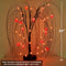 4 Set Halloween Decorative Light-20 Inch 40 LED Orange Willow Tree-Halloween LED Hello Wreath-20 LED Skeletons Lights-20 LED 10 Ft Eyeball Lights