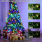 4 Set of Christmas Decorations Lights-300 LED Christmas Tree String Lights-20 Ft 40 LED Snowflake String Lights-30 LED Mini Wooden House String Lights-66 Ft 200 LED Purple String Lights