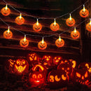 4 Set Halloween String Light-30 LED 10Ft Purple Bat-20 LED 10Ft Pumpkin Lights-20 LED Skeletons Lights-20 LED 10 Ft Eyeball Lights