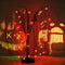 4 Set Halloween Decorative Light-30 LED 10Ft Purple Bat-20 LED 10Ft Pumpkin Lights-20 LED Artificial Tropical Palm Leaves-20 Inch 40 LED Orange Willow Tree