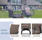 Festival Depot 2 Pcs Patio Bar Height Stools Rattan Wicker High Back 360° Swivel Chairs Patio Dining Chairs All-Weather Metal Outdoor Furniture with Soft Seat Cushion for Bistro Lawn Garden Pool